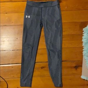 Girls Under Armour Grey and White Leggings